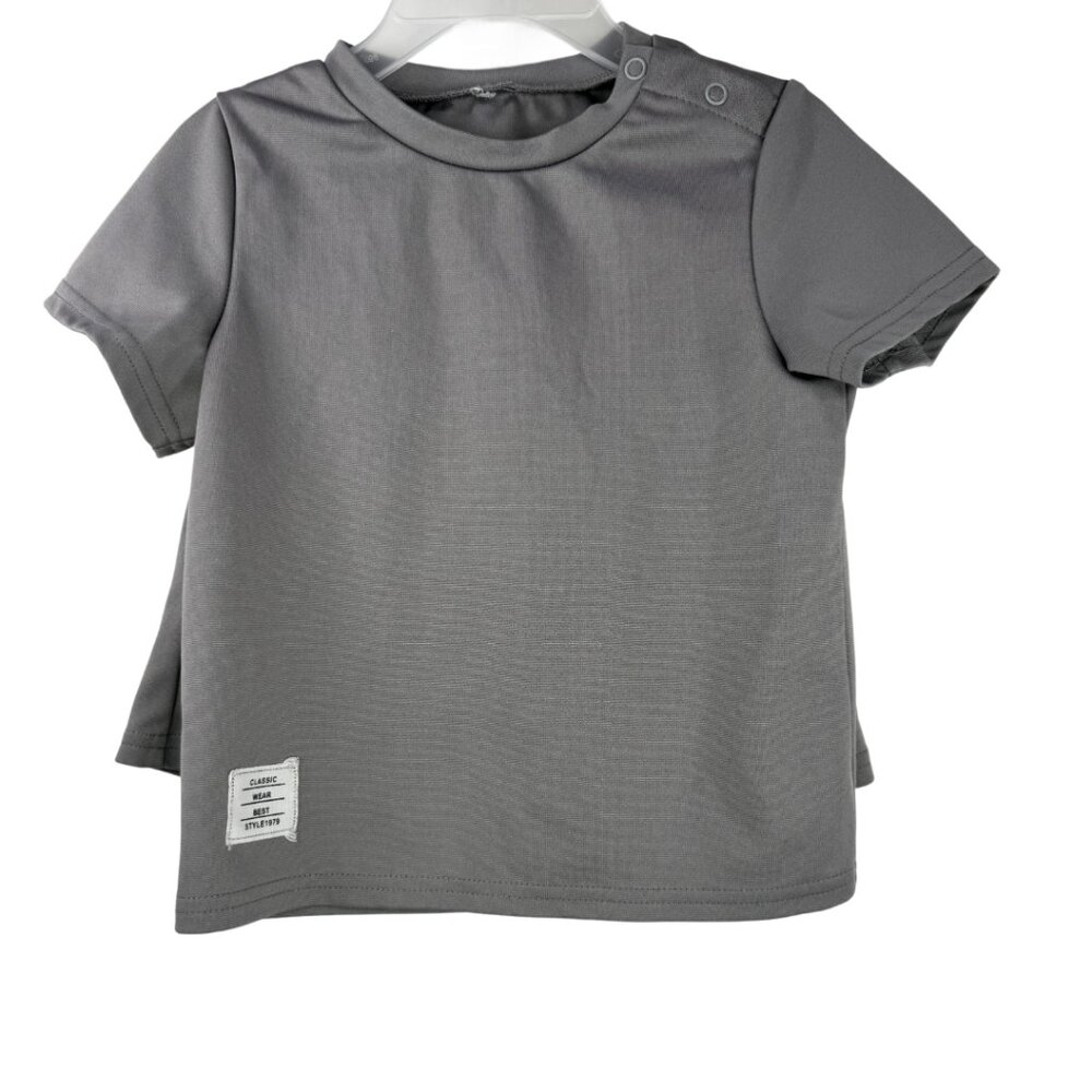 Gray Matching Pants Set Boy's Size: 24-36 Months